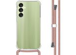 Imoshion Custodia Protettiva Samsung Galaxy A35 Con Fascia Posteriore Con Catena Custodia Per Cellulare Per Samsung Galaxy A35 - Rosegold