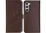 Custodia Per Samsung Galaxy S23 - Vera Pelle - Custodia Selencia Flip Flap - Marrone