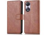 Custodia Per Cellulare Imoshion Per Oppo A58 - Flip Cover Bookcase Flip - Marrone
