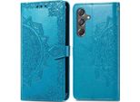 Samsung Galaxy A15/Samsung Galaxy A15 Cover - Pelle Finta - Flip Cover Imoshion - Colore Turchese