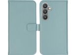 Custodia Per Samsung Galaxy S24 Plus - Vera Pelle - Selencia Flap Sleeve - Azzurro