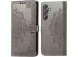 Samsung Galaxy A15/Samsung Galaxy A15 Cover - Pelle Finta - Flip Cover Imoshion - Grigio