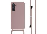 Custodia Samsung Galaxy A55 - Silicone - Imoshion Custodia Morbida/Manicotto Con Cinturino/Copertura Posteriore - Rosa