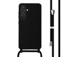 Custodia Samsung Galaxy S24 - Silicone - Imoshion Custodia Morbida/Manicotto Con Cinturino/Copertura Posteriore - Nero
