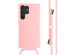 Samsung Galaxy S23 Ultra Sleeve - Silicone - Imoshion Custodia Morbida Con Cinturino/Copertura Posteriore - Rosa