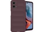 Motorola Moto G34 Sleeve - Silicone - Imoshion Custodia Morbida/Copertura Posteriore - Melanzana