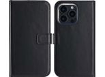 Custodia Per Iphone 16 Pro - Vera Pelle - Selencia Flip Flap - Nero