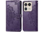 Motorola Edge 50 Ultra Sleeve - Pelle Finta - Flip Cover Imoshion - Viola