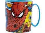 Tazza Di Plastica Per Bambini Stor Marvel Spiderman Spider-Man, 350 Ml, Adatta Al Microonde