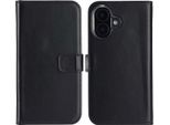 Cover Per Iphone 16 - Vera Pelle - Selencia Flip Flap - Nero