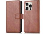 Imoshion Custodia Per Cellulare Per Apple Iphone 16 Pro Max - Custodia A Libro Flip - Marrone