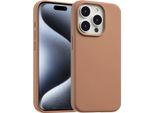 Custodia Per Iphone 15 Pro Max - Silicone - Accezz Soft Case/Backcover - Marrone Chiaro