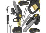 Geko | Motosega A Catena Con Batteria, 6", 2X2.0Ah, 21V, Li-Ion Cordless, Batteria Per Motosega A Mano Per Cesoie Da Giardino, Cesoie Da Potatura, Taglio Del Legno"