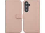 Custodia Per Samsung Galaxy S24 Fe - Vera Pelle - Custodia Selencia Flip Flap - Rosa Chiaro