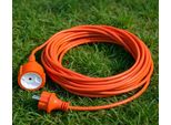 Cavo Di Prolunga Da Giardino 10M 2X1Mm2 2000W Arancione Eco Light