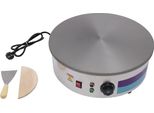 Piastra Elettrica Per Pancake, Acciaio Inox, Piastra Antiaderente, Temperatura Costante, Bianco