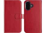 Custodia Per Iphone 16 Plus - Vera Pelle - Selencia Flip Flap - Rosso