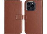 Custodia Per Iphone 16 Pro Max - Vera Pelle - Selencia Flip Flap - Marrone Chiaro