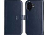 Cover Per Iphone 16 Plus - Vera Pelle - Selencia Flip Flap - Blu