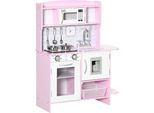 Cucina Giocattolo In Legno, Da 3 Anni, Senza Batteria, Rosa