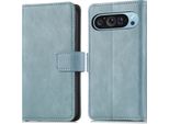 Custodia Per Cellulare Imoshion Per Google Pixel 9 Pro/Google Pixel 9 - Flip Cover Libreria Flip - Blu Chiaro