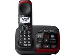 Panasonic KX-TGM420EXB Schwarzes schnurloses DECT-Telefon mit Anrufbeantworter und 1,8-Display