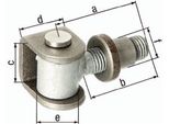Cerniera Per Porta 65X42X42X30Mm Sta Grezzo Gah