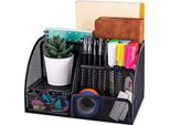 Organizer Da Scrivania - 6 Scomparti - Nero