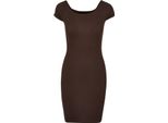 Urban Classics - Vestito A Costine Da Donna Senza Spalle, Marrone - Xxl