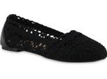 Van Hill Pantofole Classiche Da Donna Scarpe Comode In Tessuto Pizzo 841312, Colore: Nero, Taglia: 37