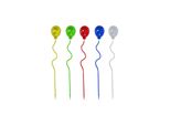 5x LED Solarlampen, Luftballons bunt, H 60 cm