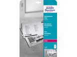 Avery Zweckform® 3482 3482 Pellicole Autoadesive Trasparenti, Din A4, Appositamente Rivestite, Impilabili, Autoadesive, Spessore: 0,14 Mm, Materiale Frontale: 0,43 Mm, 25 Fogli