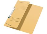 Leitz 3744-00-11 3744 Raccoglitore A Fessura, 1/2 Copertina Anteriore, A4, Pinzatura, Cartoncino Manila 250 G/M², Camoscio