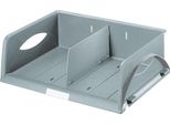 Esselte-Leitz Leitz Cestino Per Archiviazione Ordinata, Din A4/C4 Orizzontale, Plastica Grigia, Per Larghezze Extra Fino A 370 X 272 Mm, Fondo - 1 Pezzo (5230-00-85)