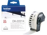 Brother DK22214 Dk-Endlosetiketten Papier - 12 Mm X 30,48 M, Schwarz Auf Weiß