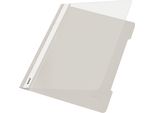 Leitz 4191-00-85 4191 Raccoglitore A Fogli Mobili - A4, Campo Di Etichettatura Lungo, Pellicola Pp, Grigio