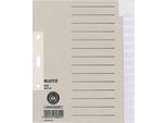 Leitz 1225-00-85 1225 Index - Carta Scongelata, Bianca, A5 Extra Large, 15 Fogli, Grigio