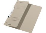 Leitz 3744-00-85 3744 Raccoglitore A Fessura, 1/2 Copertina Anteriore, A4, Pinzatura, Cartoncino Manila 250 G/M², Grigio
