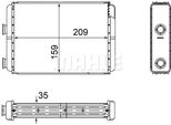 Scambiatore Di Calore Mahle Original Riscaldatore Interno Ah 60 000S Per Fiat Punto (188)