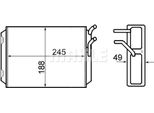 Scambiatore Di Calore Per Riscaldamento Interno Mahle Per Volvo S90 I