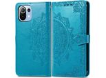 Xiaomi 11 Lite Ne/Xiaomi Mi 11 Lite/Xiaomi Mi 11 Lite Sleeve - Pelle Finta - Custodia A Ribalta Imoshion - Turchese