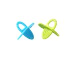 Babyono Teether Elastico Blu + Verde