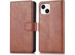 Custodia Per Cellulare Imoshion Per Apple Iphone 13/Apple Iphone 14 - Flip Cover Libreria Flip - Marrone