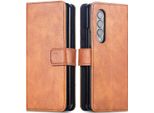 Custodia Per Cellulare Imoshion Per Samsung Galaxy Z Fold 4 - Flip Cover Libreria Flip - Marrone