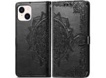 Iphone 13/Iphone 14 Custodia Iphone 13/Iphone 14 Protettiva Flip Cover Mandala Ecopelle Nero Imoshion