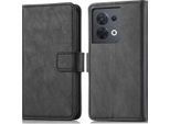 Imoshion Custodia Per Telefono Cellulare Per Oppo Reno 8 5G - Flip Cover Bookcase Flip - Nero