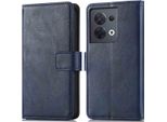 Imoshion Custodia Per Telefono Cellulare Per Oppo Reno 8 5G - Flip Cover Bookcase Flip - Blu Scuro