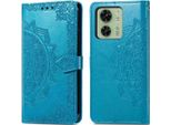 Motorola Edge 40 Cover - Pelle Finta - Flip Cover Imoshion - Turchese