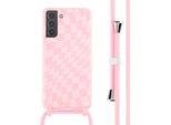 Samsung Galaxy S21 Plus Cover - Silicone - Imoshion Custodia Morbida/Cover Con Banda/Copertura Posteriore - Rosa