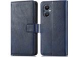 Imoshion Custodia Per Oppo Reno 8 Lite - Flip Cover Bookcase Flip - Blu Scuro